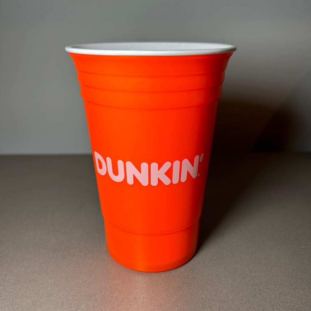 Dunkin Orange Reusable Solo Cup